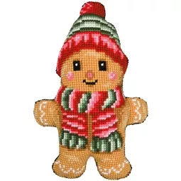 Vervaco Gingerbread Man Shaped Cushion Christmas Cross Stitch Kit