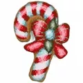 Image of Vervaco Candy Cane Shaped Cushion Christmas Cross Stitch Kit