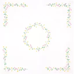 Trimits Daisy Chain Tablecloth Embroidery Kit