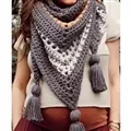 Image of Lion Brand Yarn On Track Triangle Wrap Crochet Pattern