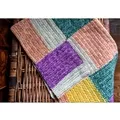 Image of Lion Brand Yarn Shaded Squares Baby Throw Pattern