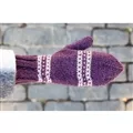 Image of Lion Brand Yarn Two Colour MIttens Knitting Pattern