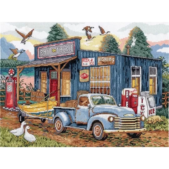 Design Works Crafts Bait and Tackle Cross Stitch Kit