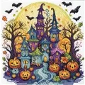 Image of Design Works Crafts Spooky Village Cross Stitch Kit