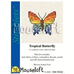 Mouseloft Tropical Butterfly Cross Stitch Kit