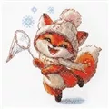 Image of Aine Playful Fox Cross Stitch Kit