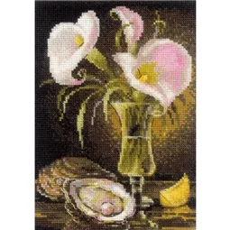 RIOLIS Calla Lilies and Oyster Cross Stitch Kit