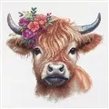 Image of Dimensions Highland Cow Cross Stitch Kit