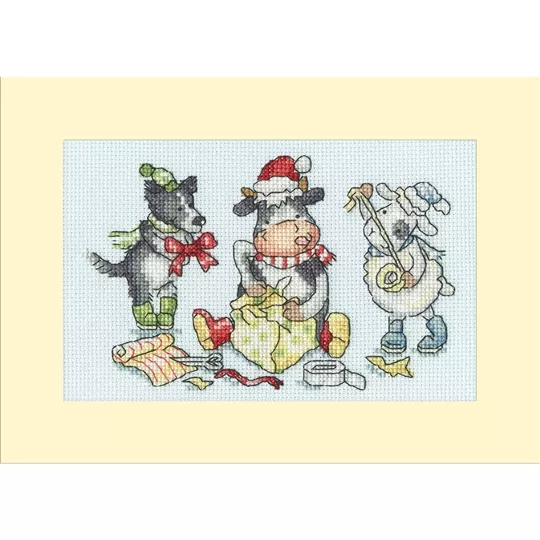 Bothy Threads Wrap, Ribbon, Gift! Christmas Cross Stitch Kit
