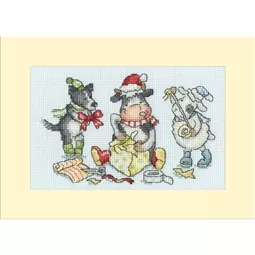 Bothy Threads Wrap, Ribbon, Gift! Christmas Cross Stitch Kit