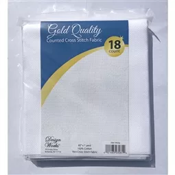 Design Works Crafts Design Works 18 count White Aida 60 x 36 Inches Premium Fabric