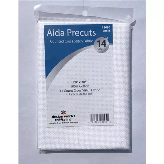 Design Works Crafts Design Works 14 count White Aida 20 x 30 Inches Fabric