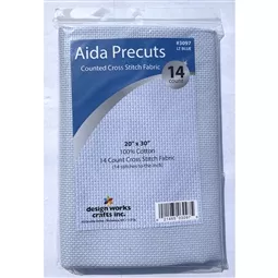 Design Works Crafts Design Works 14 count Light Blue Aida 20 x 30 Inches Fabric