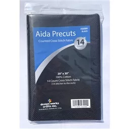 Design Works Crafts Design Works 14 count Black Aida 20 x 30 Inches Fabric