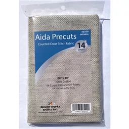 Design Works Crafts Design Works 14 count Oatmeal Aida 20 x 30 Inches Fabric