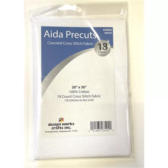 Design Works Crafts Design Works 18 count White Aida 20 x 30 Inches Fabric