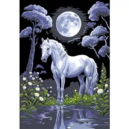 Gobelin-L White Stallion Tapestry Canvases