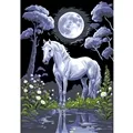 Image of Gobelin-L White Stallion Tapestry Canvases