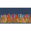 Image of Vervaco Cats on Fence Cross Stitch Kit
