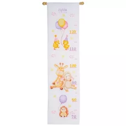 Vervaco Animal Party Height Chart Cross Stitch Kit