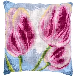 Vervaco Three Tulips Cushion Cross Stitch Kit