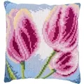 Image of Vervaco Three Tulips Cushion Cross Stitch Kit