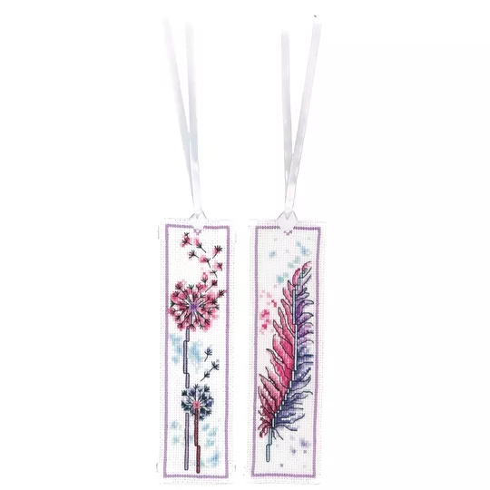 Vervaco Feather and Fluff Flower Bookmarks Cross Stitch Kit