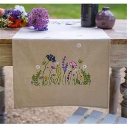 Vervaco Purple Garden Splendor Runner Embroidery Kit