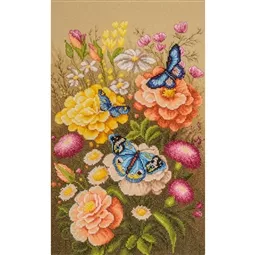 Lanarte Mystic Butterfly Garden Cross Stitch Kit