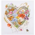 Image of Lanarte A Heart of Flowers Cross Stitch Kit