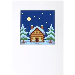 Orchidea Winter House Card Christmas Cross Stitch Kit