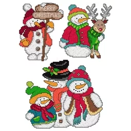 Orchidea Snowmen Ornaments Christmas Cross Stitch Kit