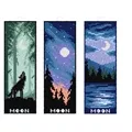 Image of Orchidea Moon Scene Bookmarks Cross Stitch Kit