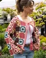 Image of Lion Brand Yarn Granny Motif Cardigan Crochet Pattern