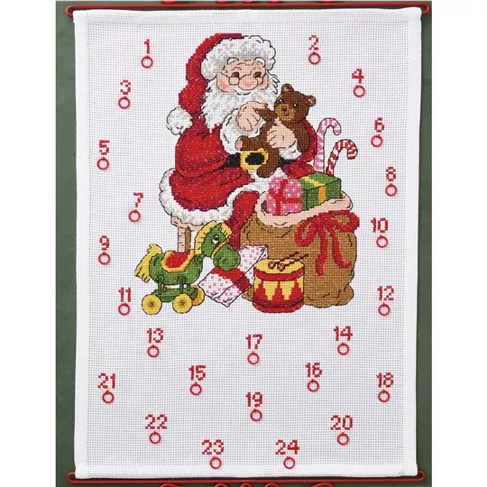 Permin Santa with Toys Advent Christmas Cross Stitch Kit