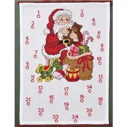 Permin Santa with Toys Advent Christmas Cross Stitch Kit