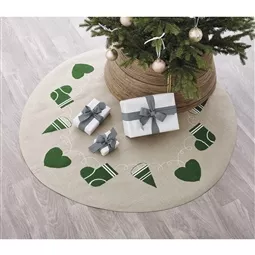 Permin Heart and Stocking Tree Skirt Christmas Cross Stitch Kit