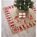 Image of Permin Christmas Motifs Tree Skirt Cross Stitch Kit