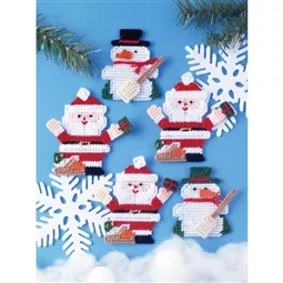 Design Works Crafts Santa and Snowmen Ornaments Tapestry Kits