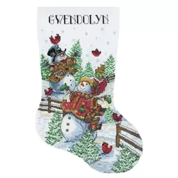 Design Works Crafts Frolicking Snowmen Stocking Christmas Cross Stitch Kit