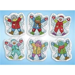Design Works Crafts Snow Angel Ornaments Christmas Cross Stitch Kit