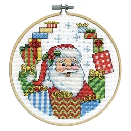 Design Works Crafts Santa with Presents Christmas Cross Stitch Kit