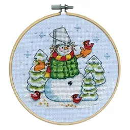 Design Works Crafts Snowman with Bucket Christmas Cross Stitch Kit