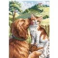 Image of RIOLIS Like Cat and Dog Cross Stitch Kit
