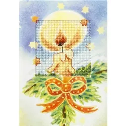 Orchidea Candle Card Christmas Cross Stitch Kit