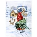 Orchidea Tree on Sledge Card Cross Stitch Kit