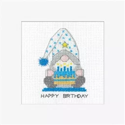 Heritage Gonk Birthday Cake Blue Cross Stitch Kit