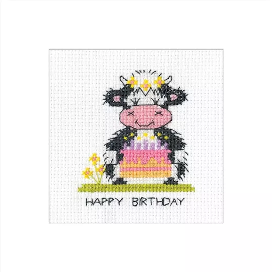 Heritage Milkshake Birthday Cake Cross Stitch Kit