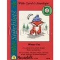 Mouseloft Winter Fox Card Christmas Cross Stitch Kit