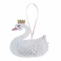 Image of Trimits Swan with Crown Ornament Christmas Craft Kit